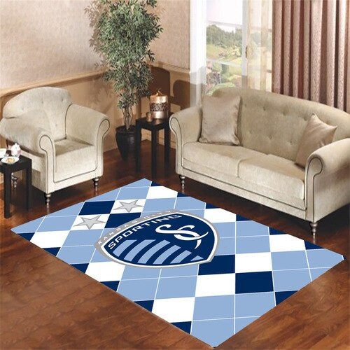 Kansas City Sporting Logo 1 Rectangle Rug Decor Area Rugs For Living Room Bedroom Kitchen Rugs Home Carpet Flooring TTG017086