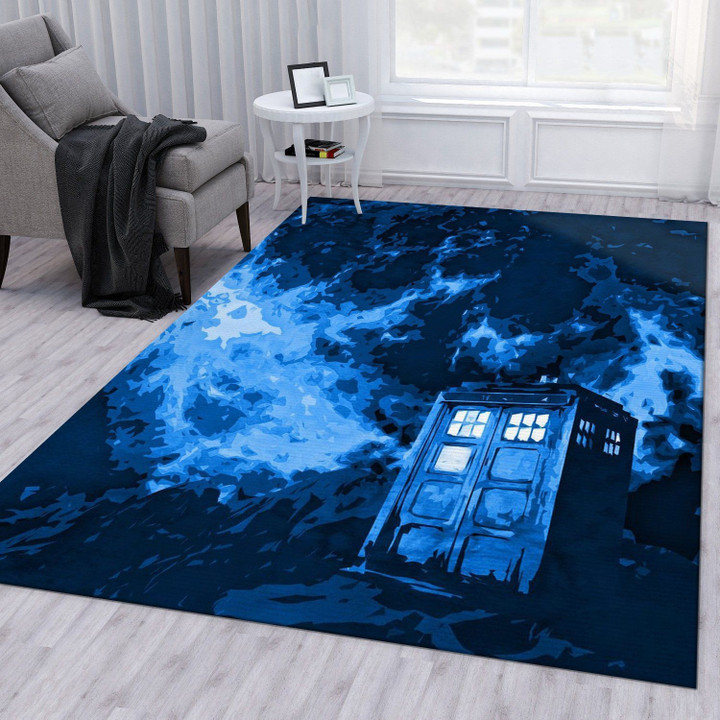Blue Time In Space Rug Living Room Rug US Gift Decor Indoor Outdoor Rugs