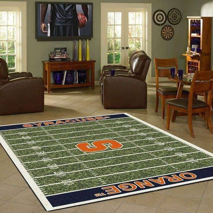 Football Fans Syracuse Orange Home Field Area Rug Football Home Decor Indoor Outdoor Rugs