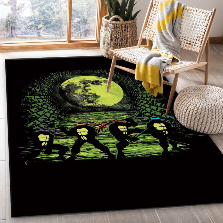 Turtle Power Area Rug For Christmas, Living Room Rug, Christmas Gift US Decor Indoor Outdoor Rugs