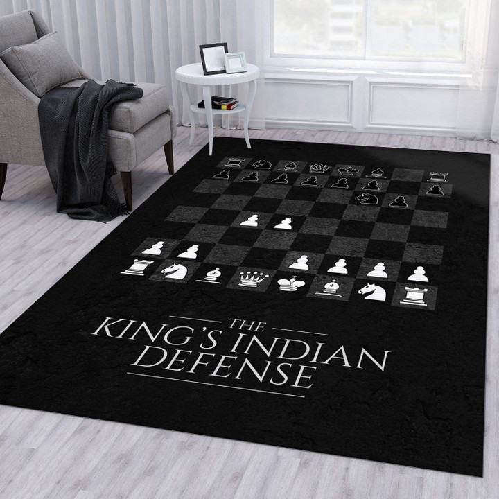 Kings Indian Defense Chess Rug Living Room Rug Home US Decor Indoor Outdoor Rugs