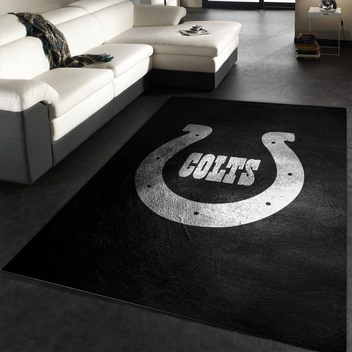 Indiana Colts Silver Area Rug Carpet, Kitchen Rug, Home US Decor Indoor Outdoor Rugs