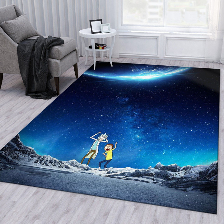 Rick And Morty Christmas Gift Rug Bedroom Rug Home Decor Floor Decor Indoor Outdoor Rugs