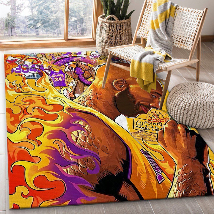 Kobe Bryant Legends Los Angeles Lakers FN060202 Basketball Area Rug Floor Decor The US Decor Indoor Outdoor Rugs