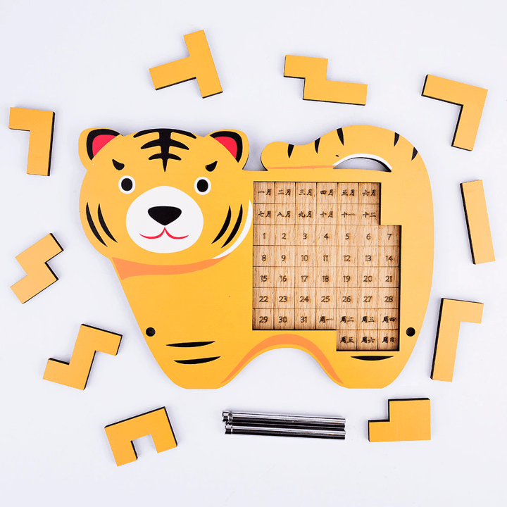 Date Puzzle Calendar Custom for Coffee Tables, Family Rooms, Gift for him, gift for her, Students, Office Toy, Game Room