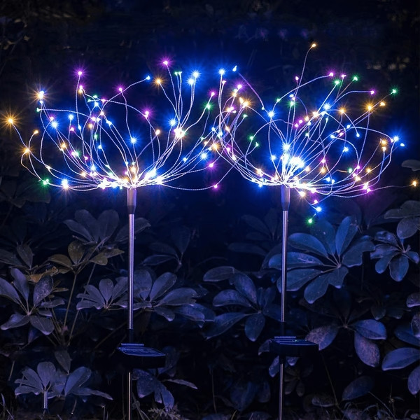 Solar Powered Outdoor Grass Globe Dandelion Lamp 90 LED For Garden Lawn Landscape Lamp Holiday Light