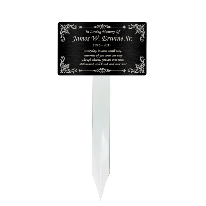 Personalized Memorial Plaque Stake In Loving Memory Of Metal Grave Stake Outdoor Sign