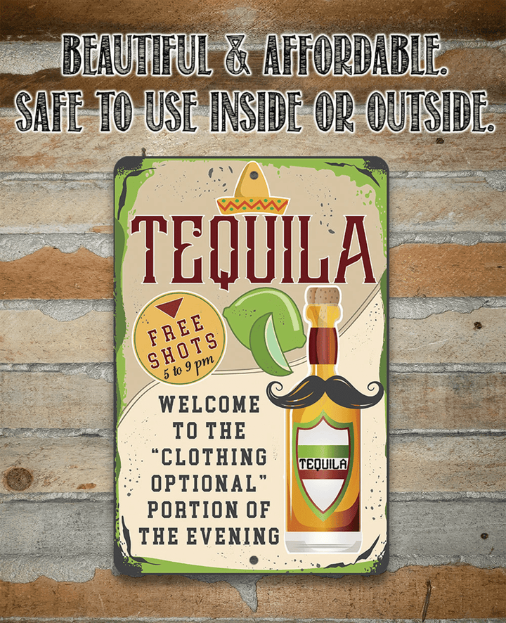 Tin Metal Sign Tequila Use Indoor Outdoor Funny Bar Decor