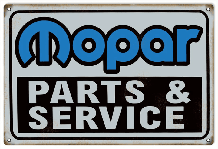 Chrysler Mopar Parts & Service Metal Sign Vintage Style Retro Garage Art