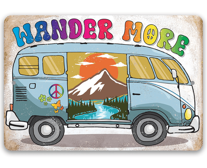 Tin Metal Sign Wander More Durable Use Indoor Outdoor Rv Decor And Gift For Avid Campers And Outdoorsy Friends