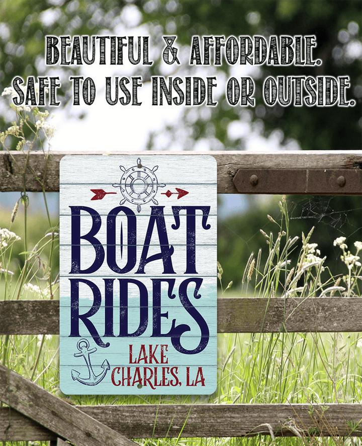 Personalized Boat Rides Aluminum Tin Awesome Metal Poster