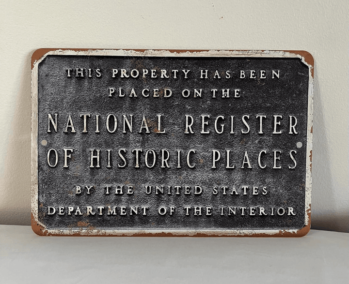 National Register Plaque For Your Historic Place Retro Metal Tin Sign