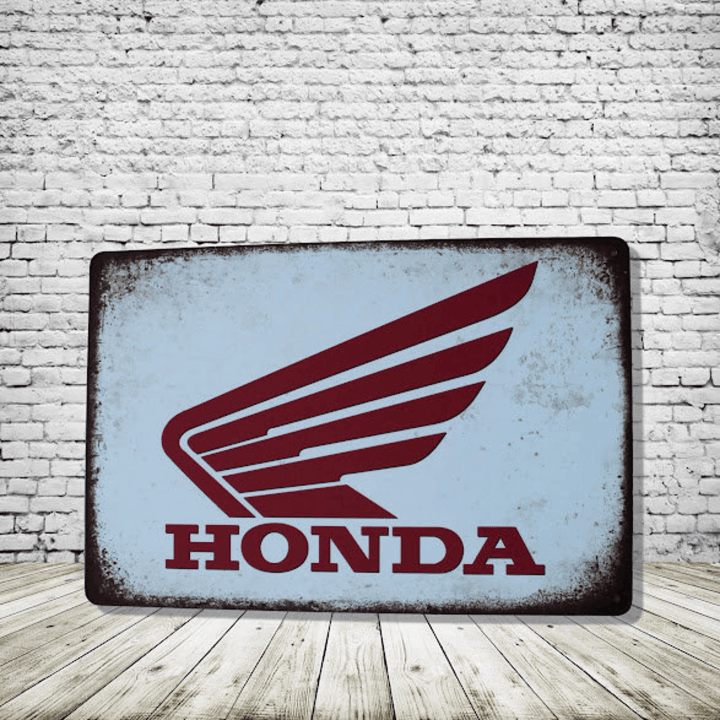 Honda Vintage Antique Style Collectible Tin Sign Metal Wall Decor Garage Man Cave Game Room Bar