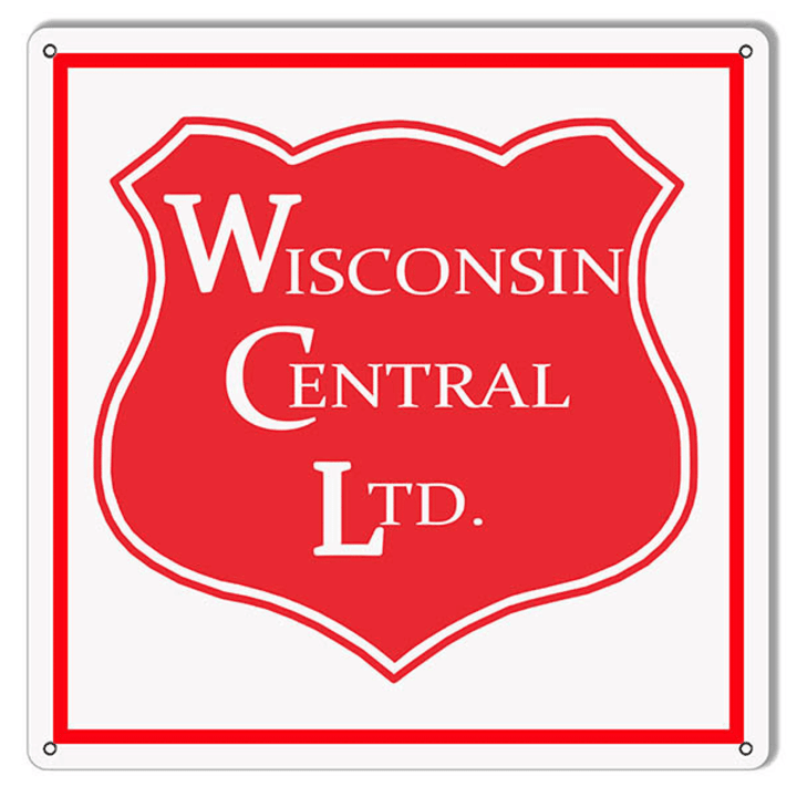 Wisconsin Central Ltd Railroad Train Sign Aluminum Metal Vintage Style Retro Home Decor Garage Art 7506