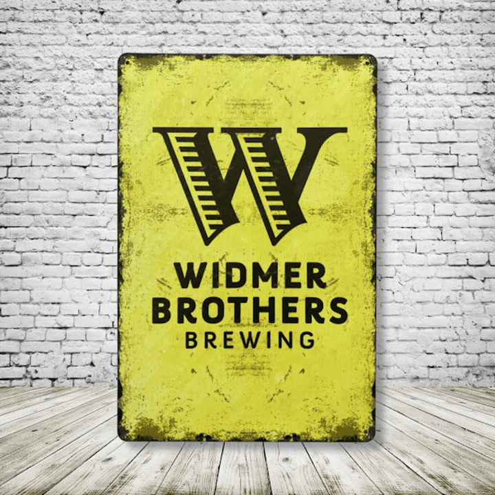 Widmer Brothers Brewing Vintage Antique Style Collectible Tin Sign Metal Wall Decor Garage Man Cave Game Room Bar