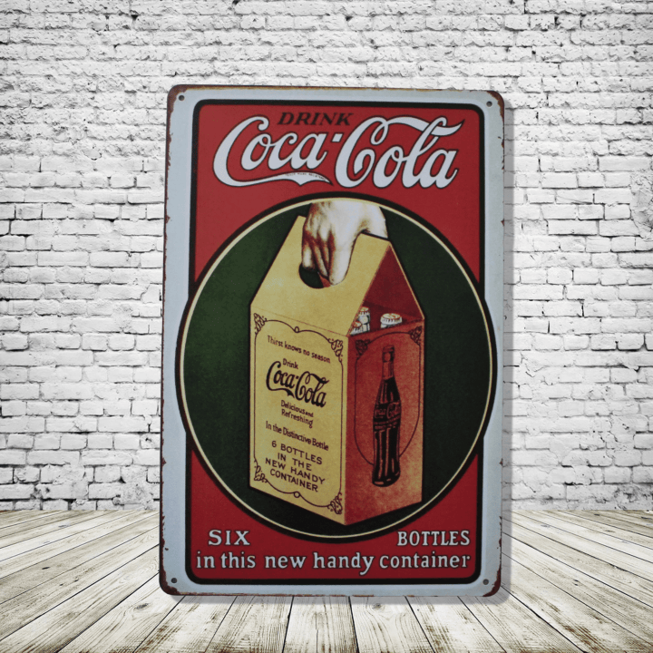Coca Cola Vintage Antique Style Collectible Tin Sign Metal Wall Decor Garage Man Cave Game Room Bar