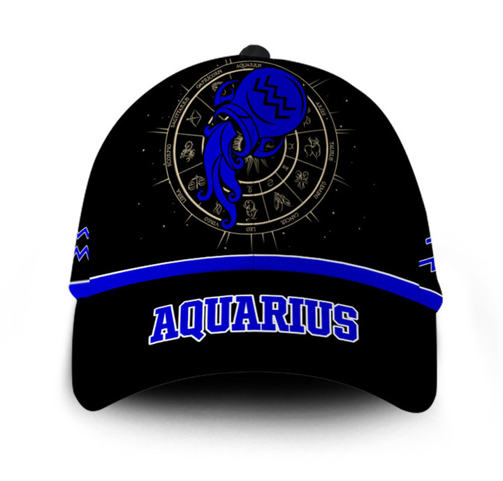 Personalized Custom Name Stunning Aquarius Zodiac Hat Classic Cap