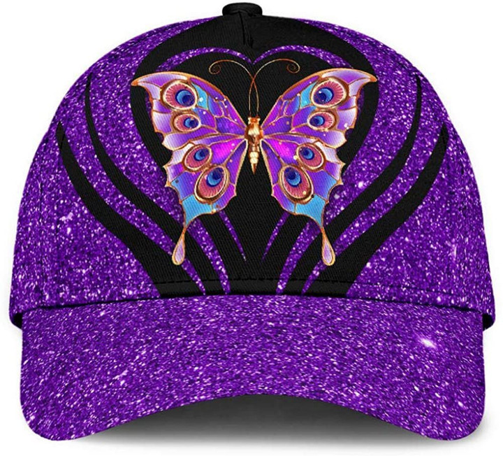 Butterfly Bling Bling Style Sparkling Glitter 3D Printed Unisex Hat Classic Caps Bsaseball Cap