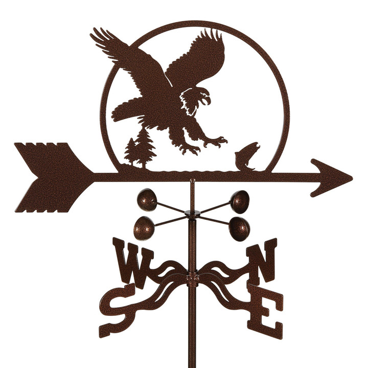Eagle Weathervane Silhouette Art Laser Weathervane Home Roof Decor Weathercock Cut Metal Signs