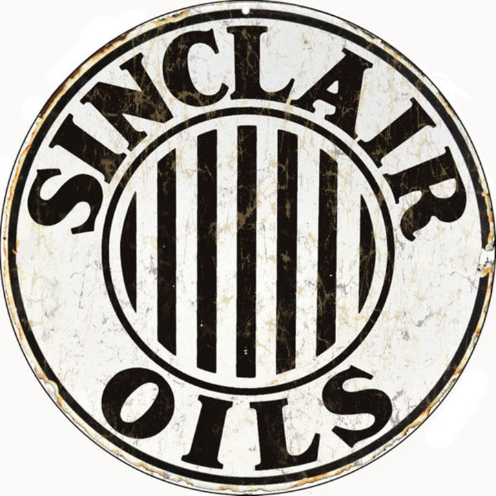 Sinclair Motor Oil Metal Sign Aged Style Vintage Style Retro Garage Art