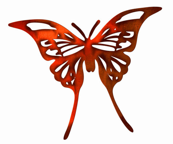 Monarch Butterfly Copper Illusions Laser Cut Out Sign With Copper Looking Finish Silhouette Metal Art Sign Wall Decor Art