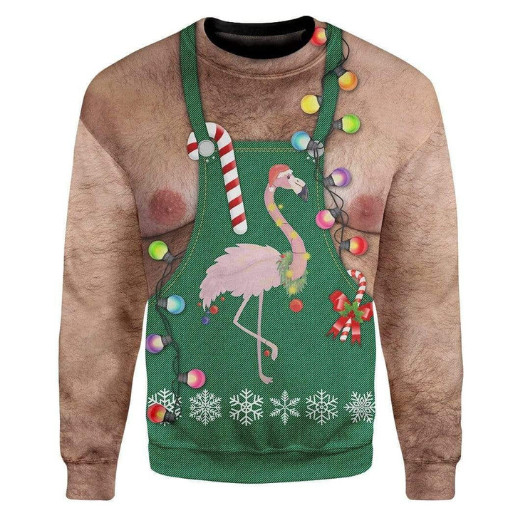 Flamingo Custom Cosplay Costume Christmas Ugly Sweater - Ugly Christmas Sweater - Funny Xmas Sweaters