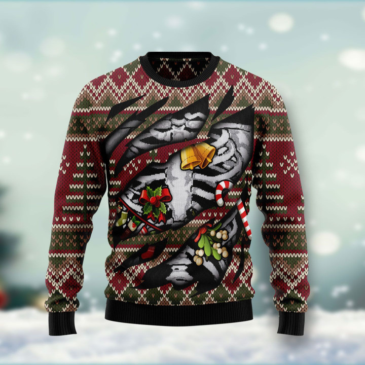Skeleton Ugly Christmas Sweater 3D Printed Best Gift For Xmas Adult - Ugly Christmas Sweater - Funny Xmas Sweaters