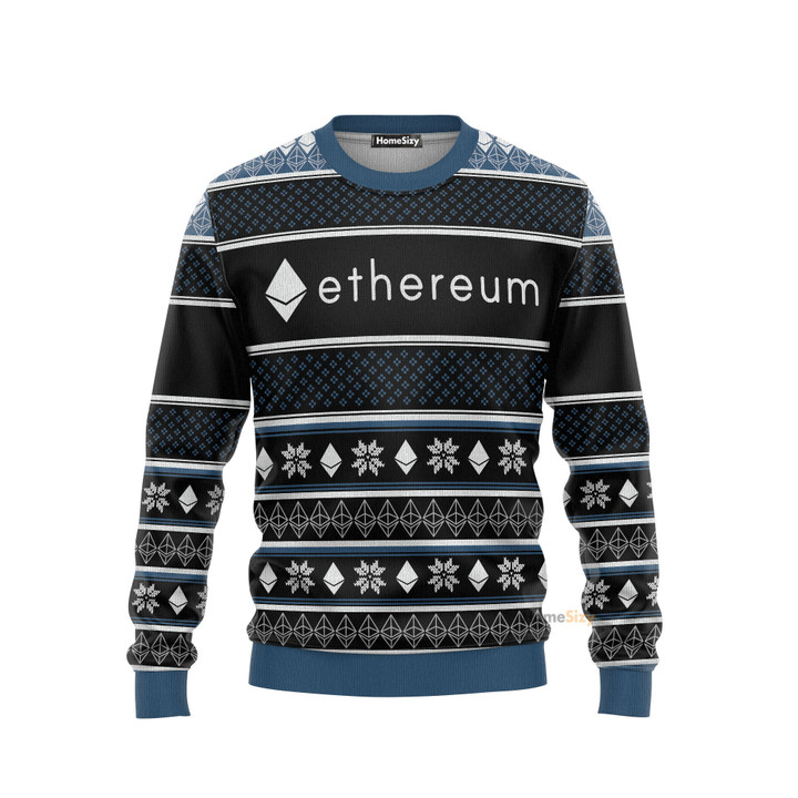 3D Ethereum Christmas Ugly Sweater - Ugly Christmas Sweater - Funny Xmas Sweaters
