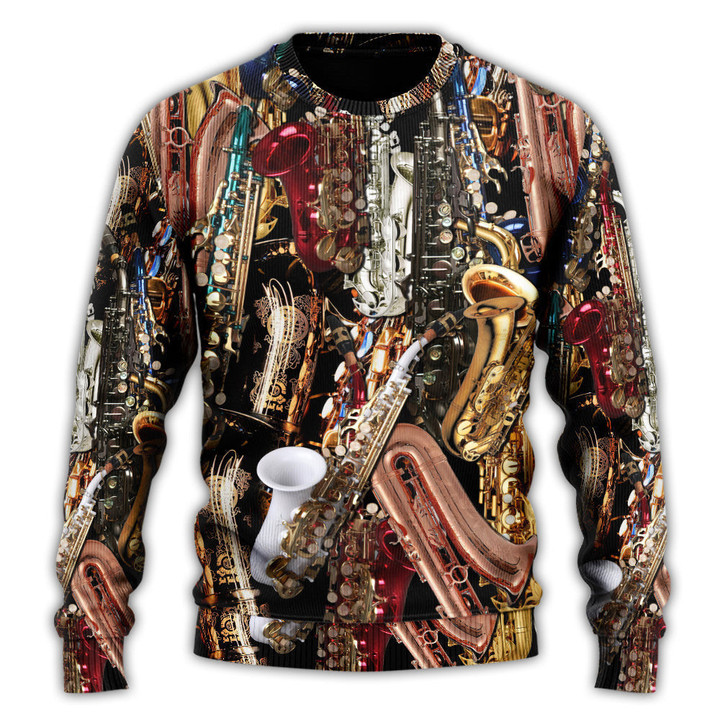 I Don't Need Therapy I Just Need Saxophone Ugly Christmas Sweaters - Ugly Christmas Sweater - Funny Xmas Sweaters
