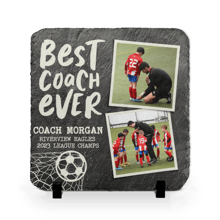 Football Coach Gift, Soccer Coach Photos Gift, Best Coach Ever Photo Slate, Personalized Coach Gift