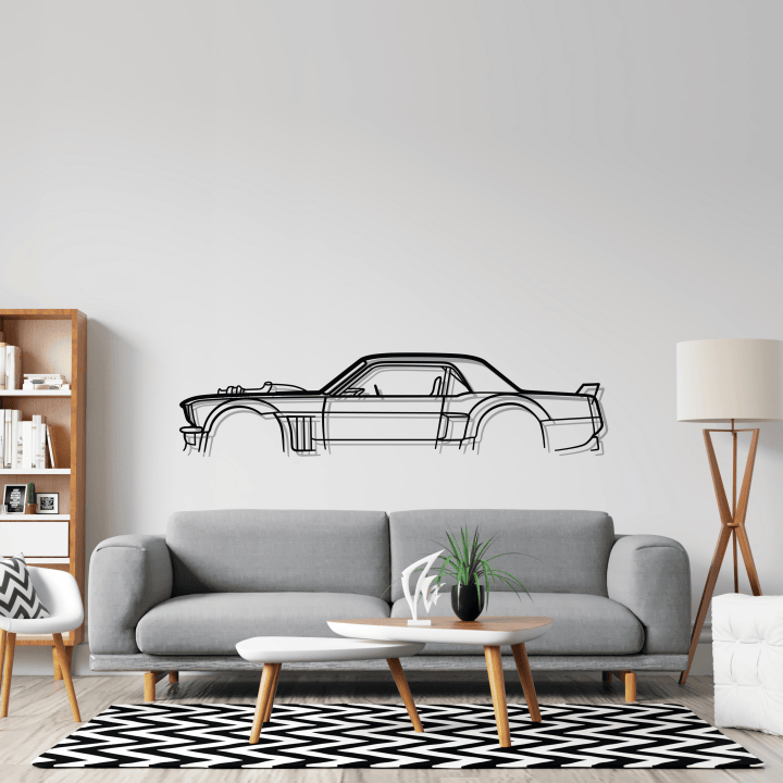 Mustang 1400hp Classic Silhouette Metal Wall Art, Custom Car Silhouette Metal Decor, Personalized Gift For Car Lovers, Gift For Him