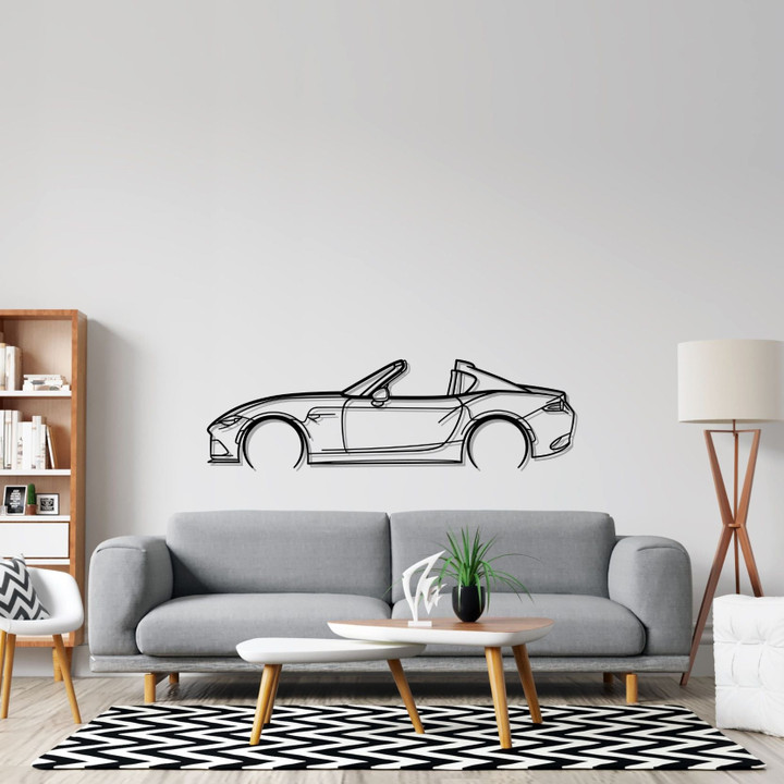 MX-5 RF Detailed Silhouette Metal Wall Art, Custom Car Silhouette Metal Decor, Personalized Gift For Car Lovers, Gift For Him