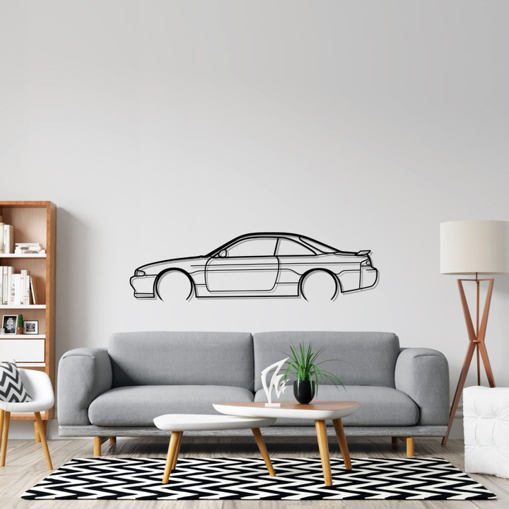 200sx s14 Detailed Silhouette Metal Wall Art, Custom Car Silhouette Metal Decor, Personalized Gift For Car Lovers, Gift For Him