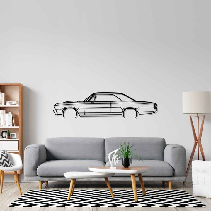 Chevelle SS 1967 Detailed Silhouette Metal Wall Art, Custom Car Silhouette Metal Decor, Personalized Gift For Car Lovers, Gift For Him