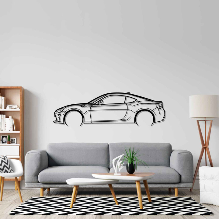 GT86 2017 Detailed Silhouette Metal Wall Art, Custom Car Wall Sign, Personalized Car Metal Wall Art, Gift for Him, Gift for Her, Gift For Car Lovers