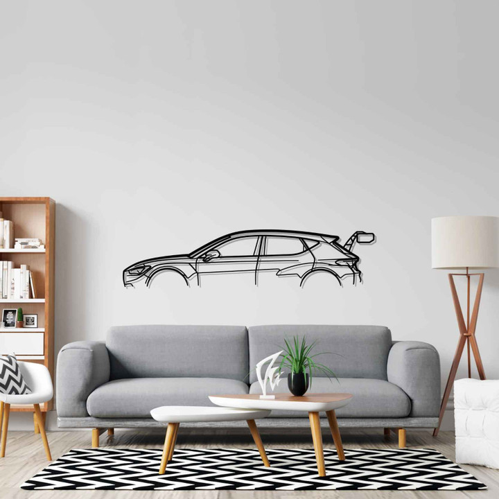 Leon TCR Classic Metal Silhouette Wall Art, Custom Car Wall Sign, Personalized Car Metal Wall Art, Gift for Him, Gift for Her, Gift For Car Lovers