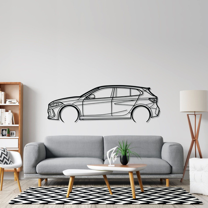 M135i F40 2021 Detailed Silhouette Metal Wall Art, Custom Car Wall Sign, Personalized Car Metal Wall Art, Gift for Him, Gift for Her, Gift For Car Lovers