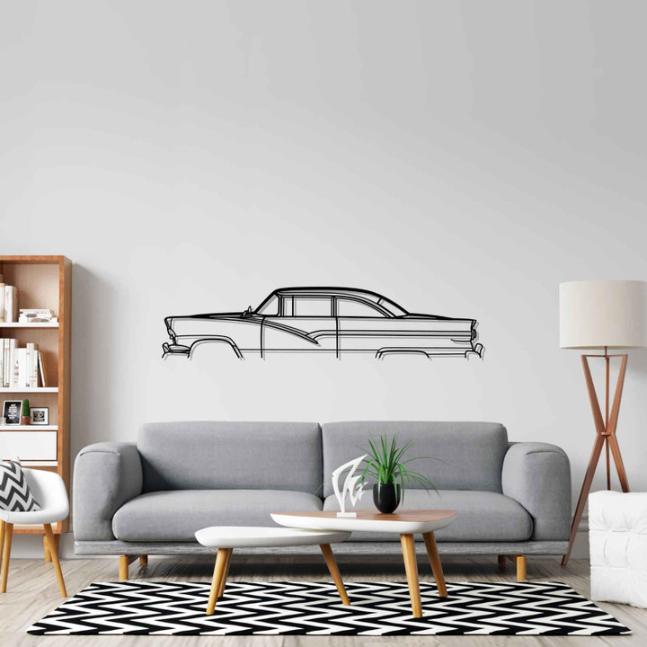 Fairlane 1956 Classic Silhouette Metal Wall Art, Custom Car Wall Sign, Personalized Car Metal Wall Art, Gift for Him, Gift for Her, Gift For Car Lovers