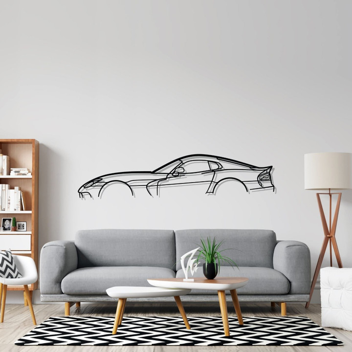 Viper Gen 5 Classic Silhouette Metal Wall Art, Custom Car Silhouette Metal Decor, Personalized Gift For Car Lovers