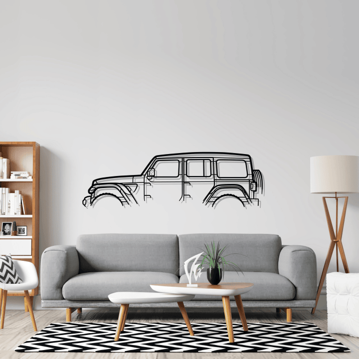 Wrangler Classic Silhouette Metal Wall Art, Custom Car Silhouette Metal Decor, Personalized Gift For Car Lovers