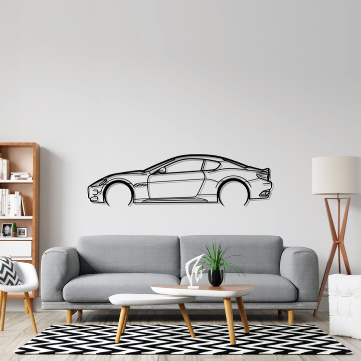 Gran Turismo Detailed Silhouette Metal Wall Art, Custom Car Silhouette Metal Decor, Personalized Gift For Car Lovers, Gift For Him