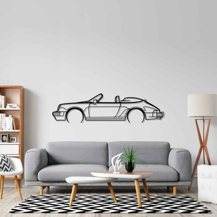 911 Speedster 1989 Detailed Silhouette Metal Wall Art, Custom Car Silhouette Metal Decor, Personalized Gift For Car Lovers, Gift For Him