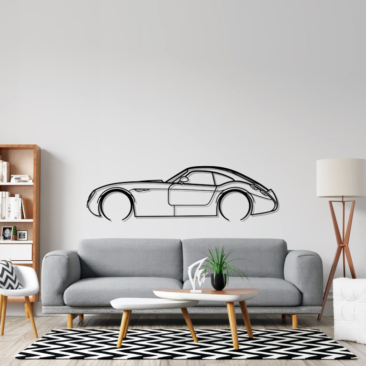GT MF4 Detailed Silhouette Metal Wall Art, Custom Car Silhouette Metal Decor, Personalized Gift For Car Lovers, Gift For Him
