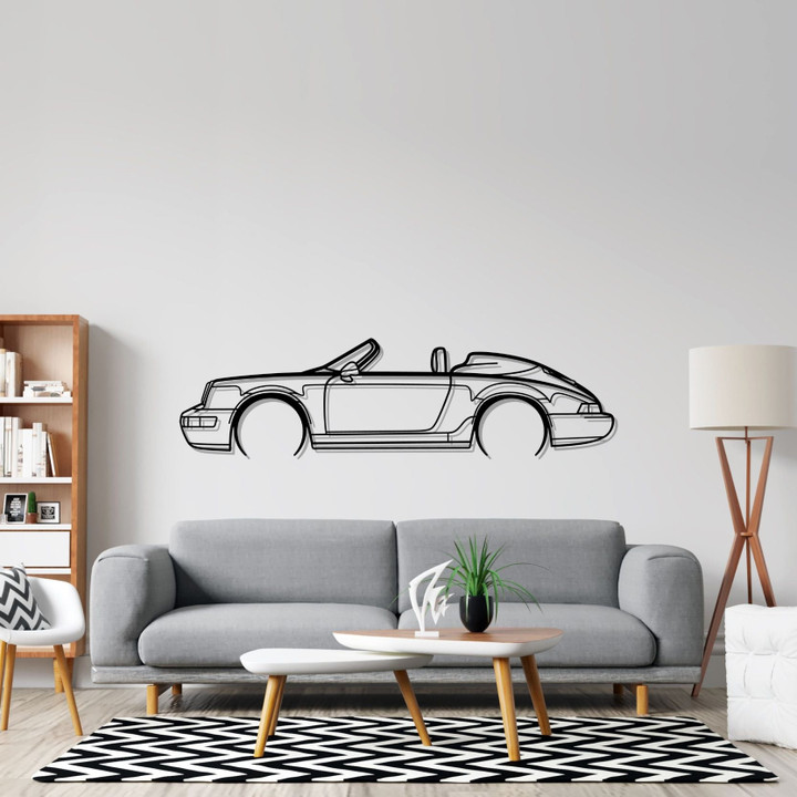911 Speedster model 964 Detailed Silhouette Metal Wall Art, Custom Car Silhouette Metal Decor, Personalized Gift For Car Lovers, Gift For Him