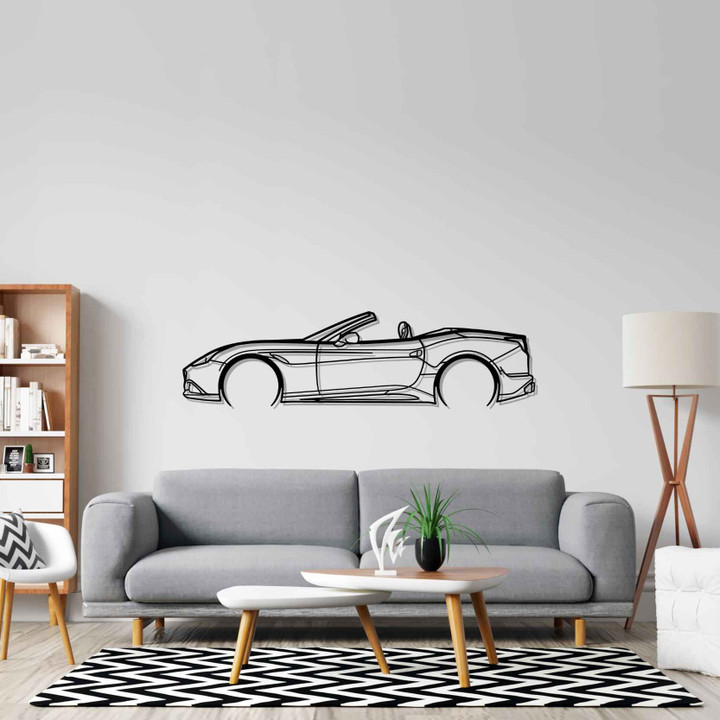 California T Detailed Silhouette Metal Wall Art, Custom Car Silhouette Metal Decor, Personalized Gift For Car Lovers, Gift For Him