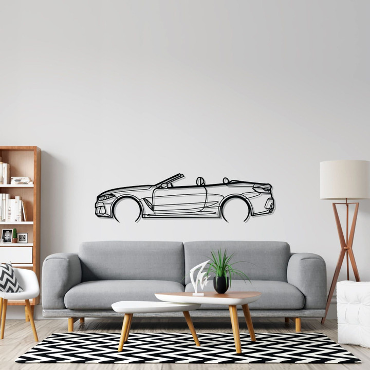M850i Convertible Detailed Silhouette Metal Wall Art, Custom Car Wall Sign, Personalized Car Metal Wall Art, Gift for Him, Gift for Her, Gift For Car Lovers