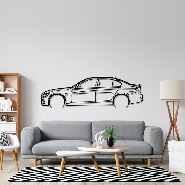 F30 M Detailed Silhouette Metal Wall Art, Custom Car Wall Sign, Personalized Car Metal Wall Art, Gift for Him, Gift for Her, Gift For Car Lovers