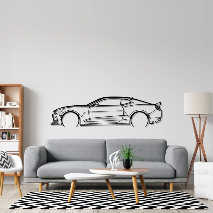 Camaro SS 1LE Detailed Silhouette Metal Wall Art, Custom Car Wall Sign, Personalized Car Metal Wall Art, Gift for Him, Gift for Her, Gift For Car Lovers