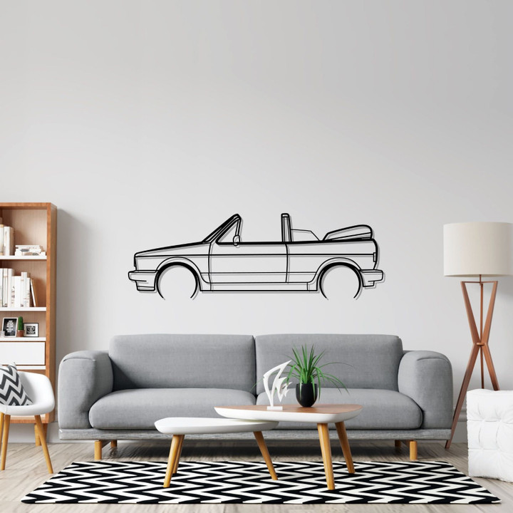 Golf 1 Sportline Cabriolet Detailed Silhouette Metal Wall Art, Custom Car Wall Sign, Personalized Car Metal Wall Art, Gift for Him, Gift for Her, Gift For Car Lovers