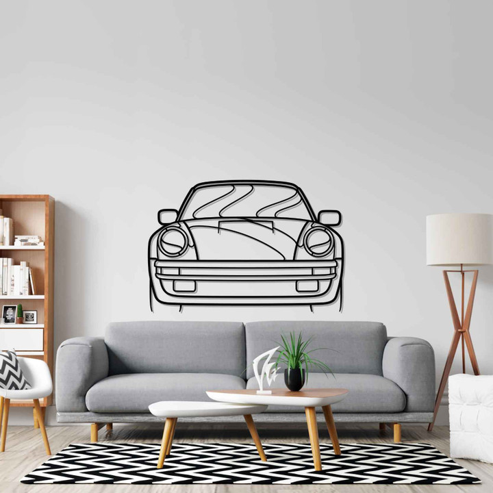 911 turbo model 930 Front Silhouette Metal Wall Art, Custom Car Wall Sign, Personalized Car Metal Wall Art, Gift for Him, Gift for Her, Gift For Car Lovers